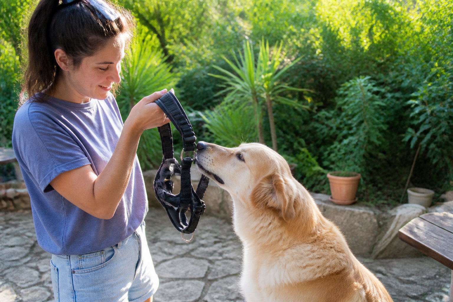 Comment habituer votre compagnon au contact du harnais ?