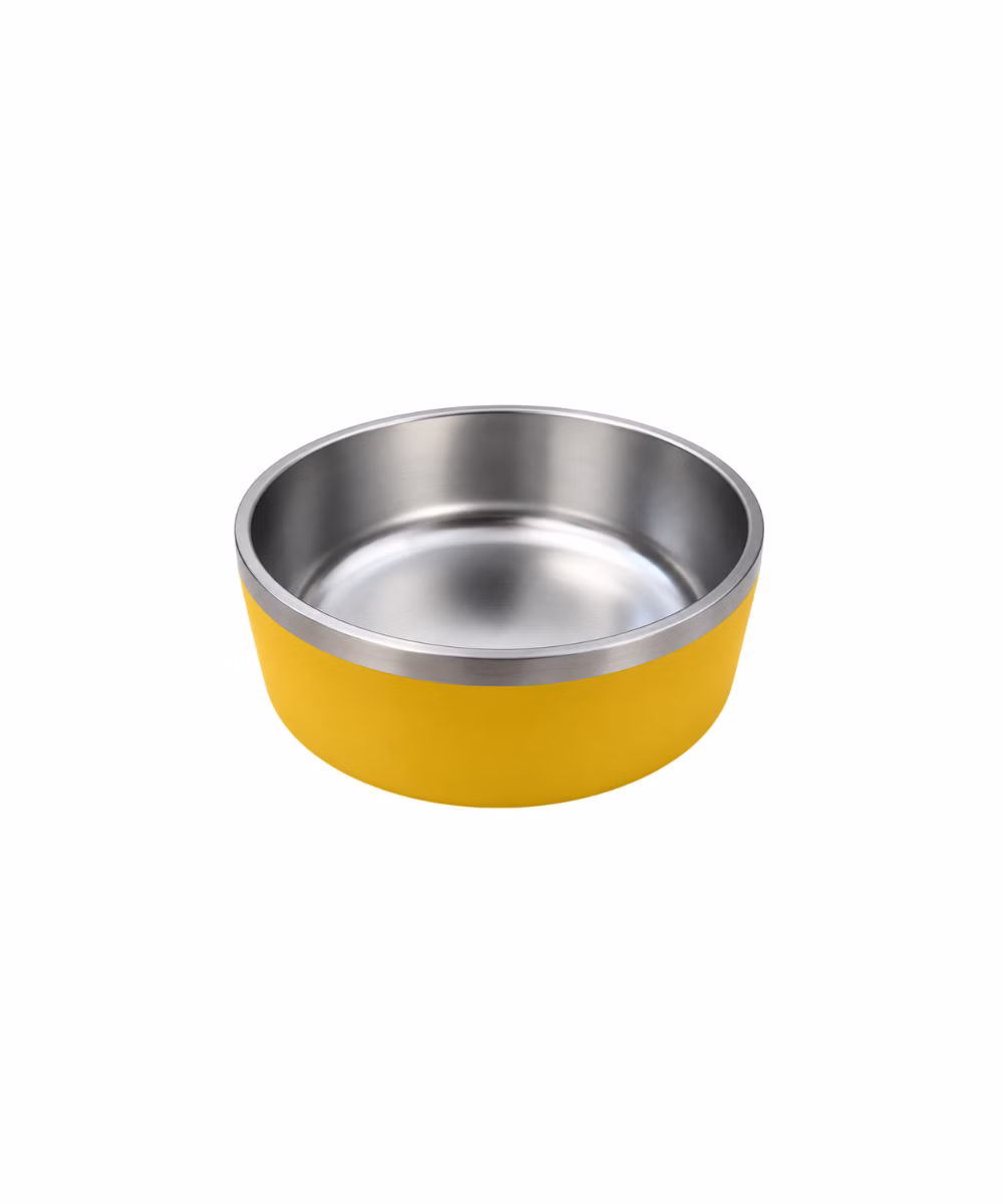 Gamelle Inox pour chien Jaune - Image 1